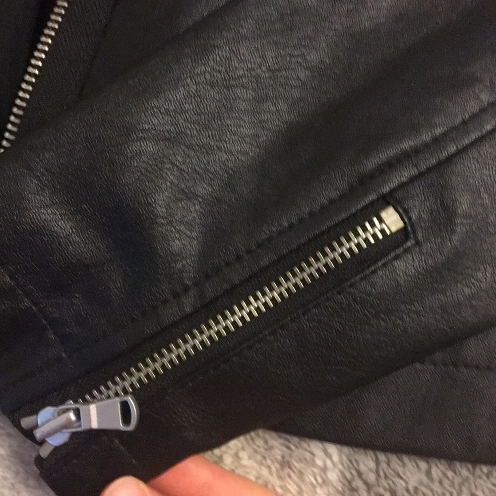 Ann Taylor Loft Petite Faux Leather Moto Jacket - Picture 3 of 6